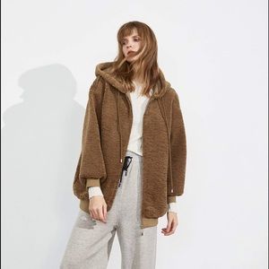 J.ing Riley Brown Sherpa Jacket - S/M / Sienna